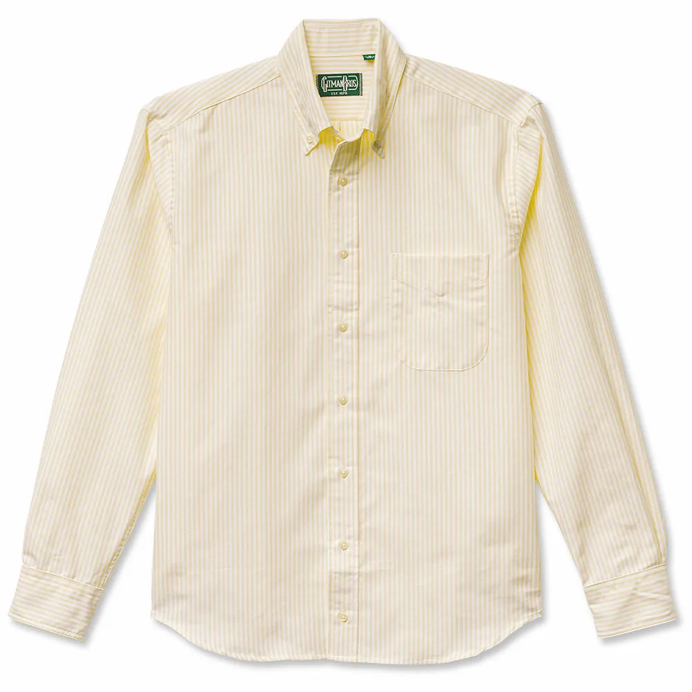 Yellow Stripe Spring Oxford Weekend Shirt sold by Gitman Brothers