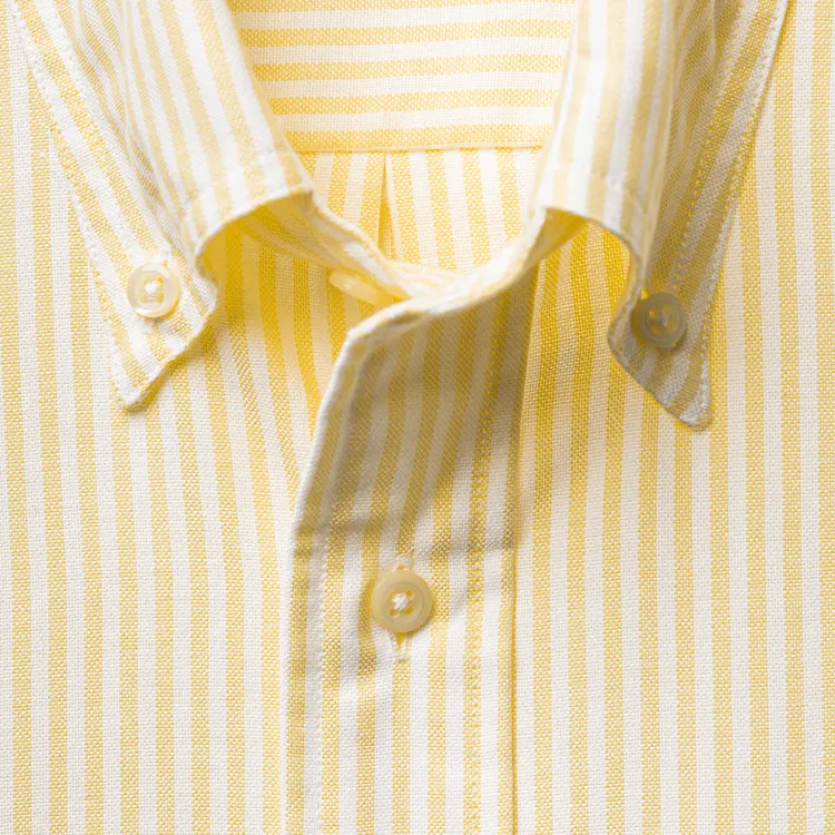Yellow Stripe Spring Oxford Weekend Shirt sold by Gitman Brothers product image thumbnail 3