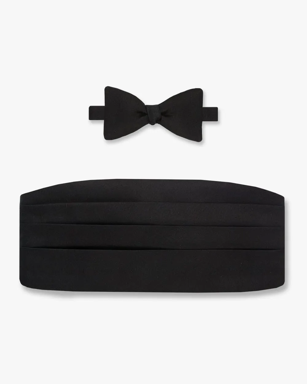 Silk Black Satin Bow Tie & Cummerbund Set sold by Gitman Brothers product image thumbnail 2
