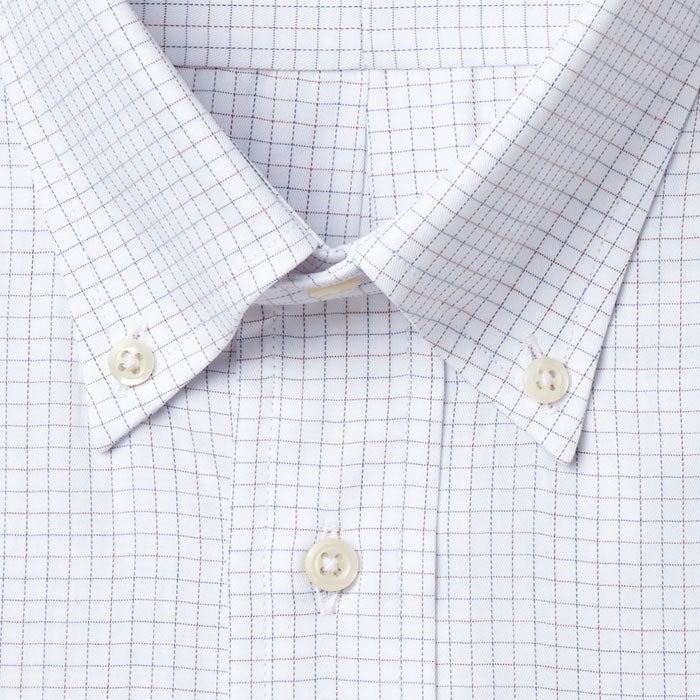Button Down Blue & Brown Twill Tattersall - Tailored sold by Gitman Brothers product image thumbnail 3