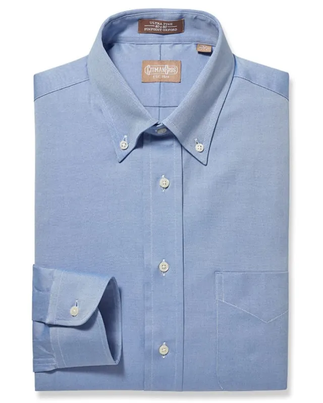 Button Down Pinpoint Blue - Classic sold by Gitman Brothers