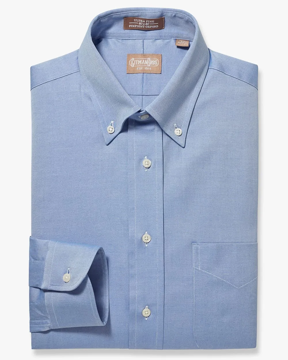 Button Down Pinpoint Blue - Classic sold by Gitman Brothers product image thumbnail 2
