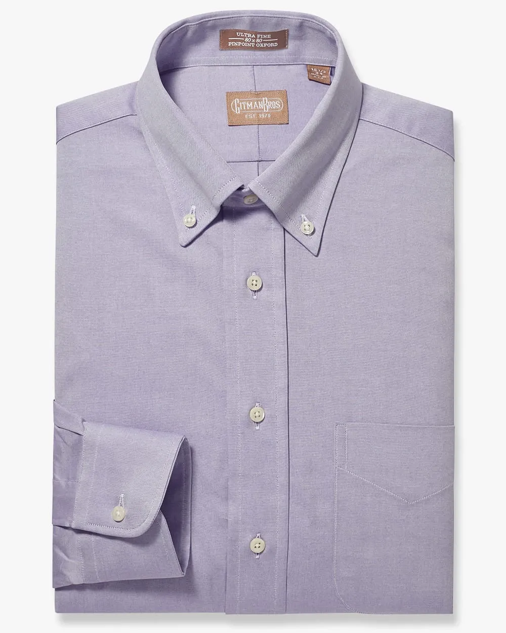 Button Down Pinpoint Lavender - Classic sold by Gitman Brothers product image thumbnail 2
