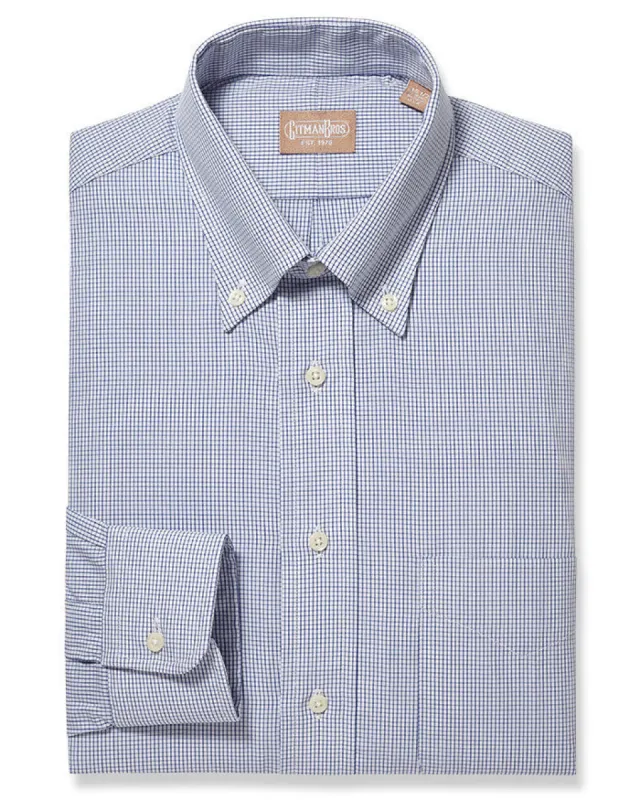 Button Down Graph Check Navy - Big/Tall sold by Gitman Brothers