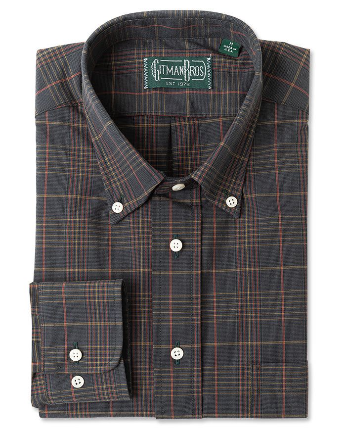 Smokey Poplin Plaid sold by Gitman Brothers