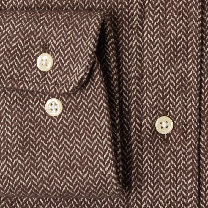 Brown Herringbone Flannel sold by Gitman Brothers product image thumbnail 4