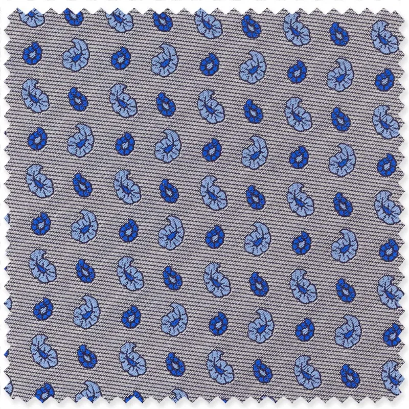 Silver Neat Paisley made by Gitman Brothers