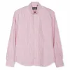 Red Stripe Oxford Weekend Shirt sold by Gitman Brothers