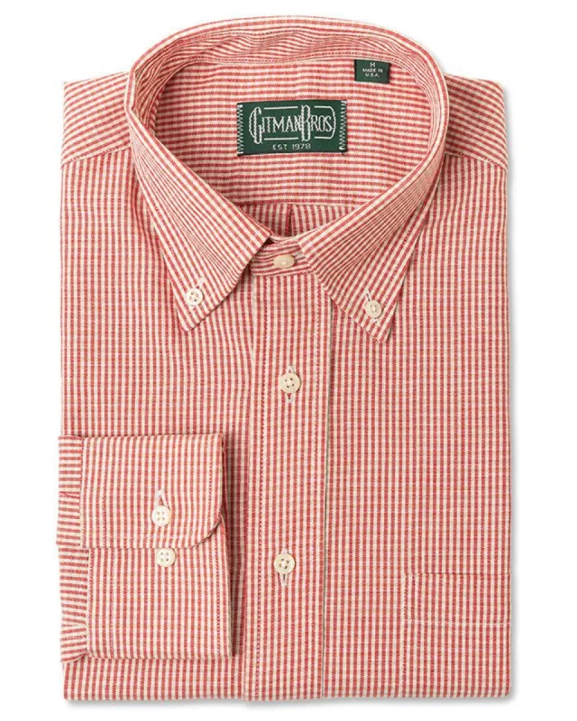 Red Archive Gingham sold by Gitman Brothers
