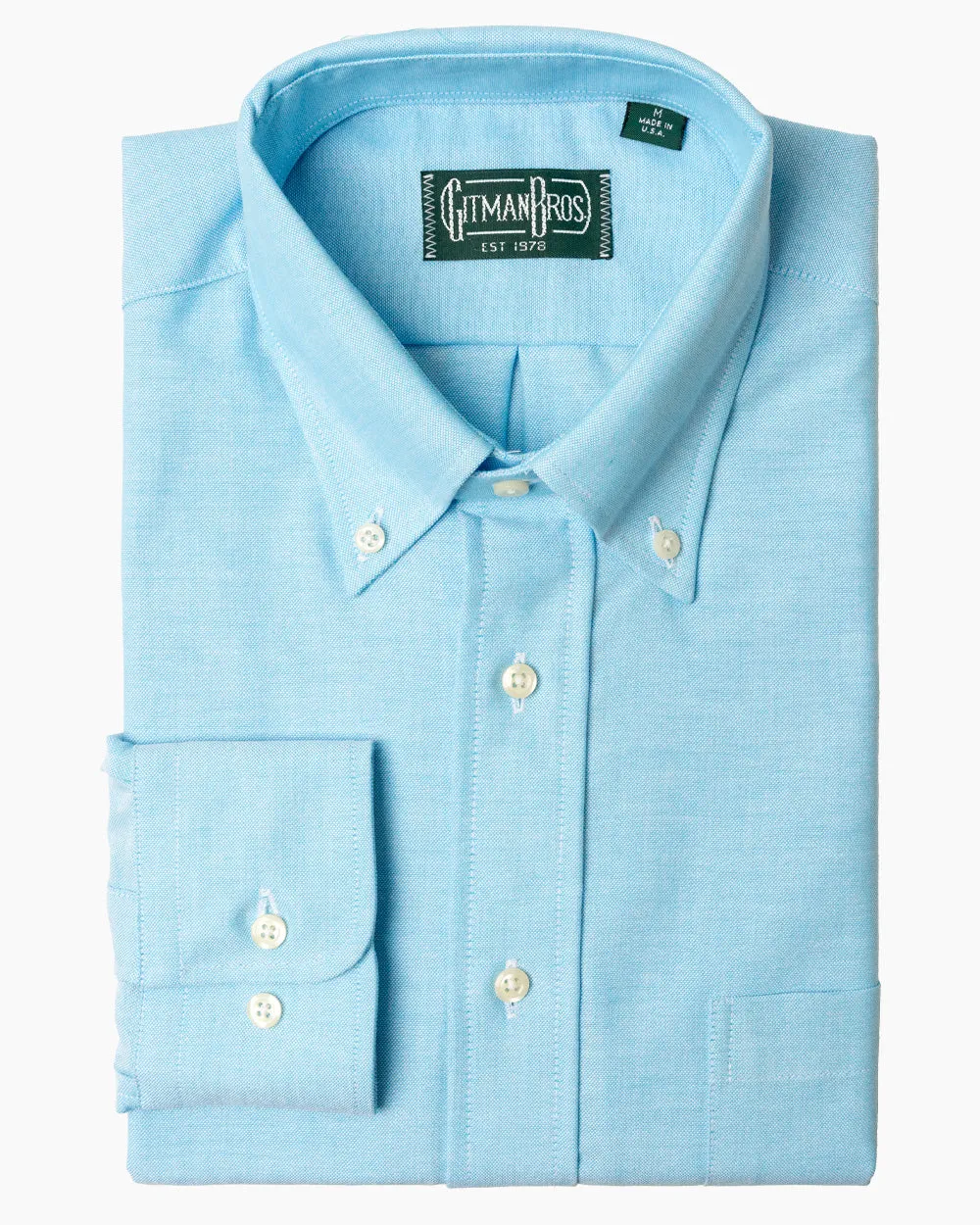 Teal Spring Oxford sold by Gitman Brothers product image thumbnail 2
