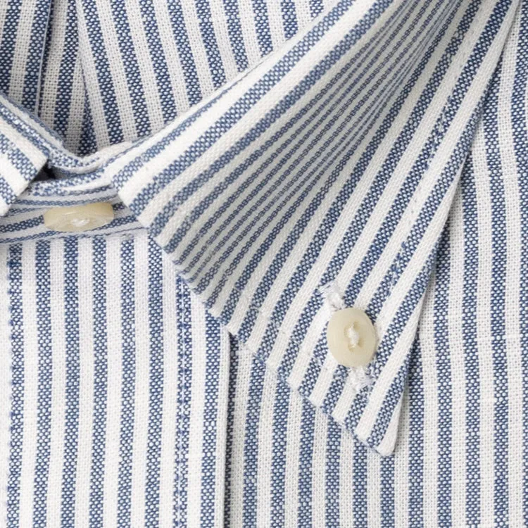 Blue Stripe Cotton/Linen sold by Gitman Brothers product image thumbnail 5
