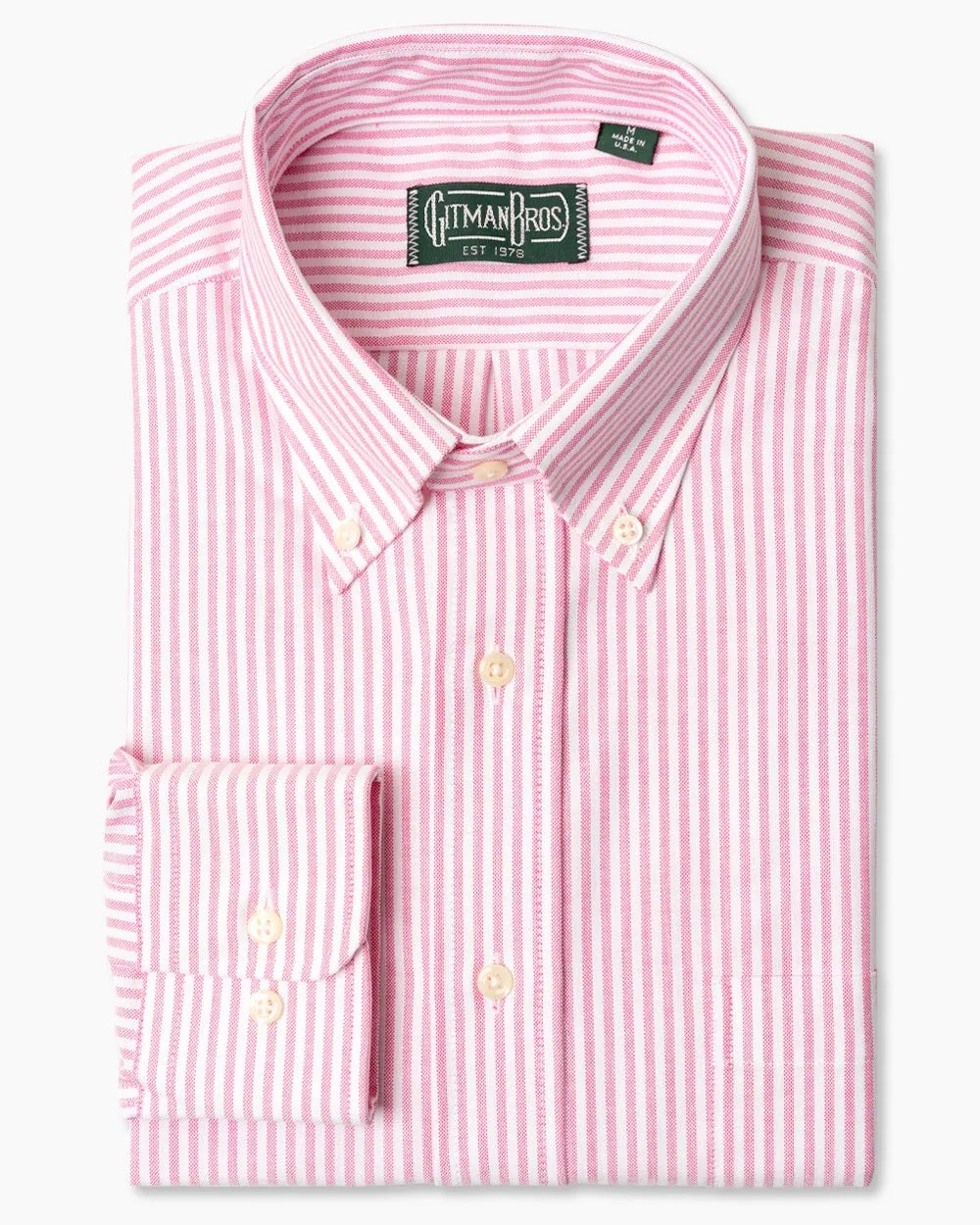 Pink Stripe Spring Oxford sold by Gitman Brothers product image thumbnail 2
