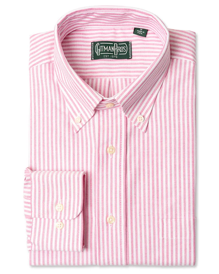Pink Stripe Spring Oxford sold by Gitman Brothers
