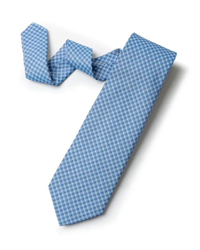 Blue Woven Micro Dot Tie sold by Gitman Brothers