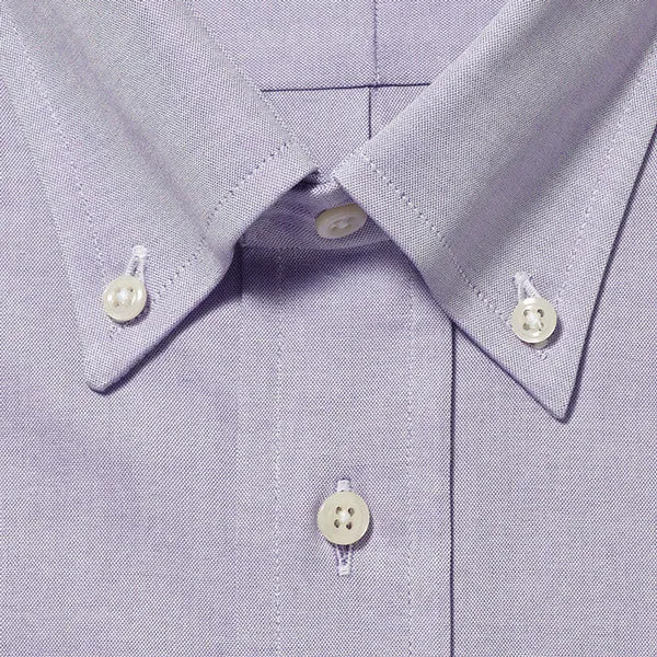 Button Down Pinpoint Lavender sold by Gitman Brothers product image thumbnail 3