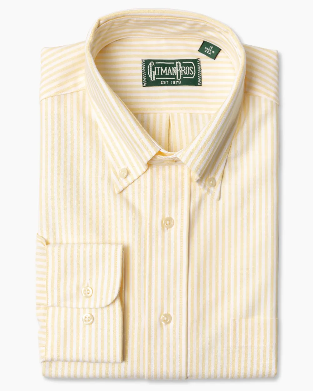 Yellow Stripe Spring Oxford sold by Gitman Brothers product image thumbnail 2