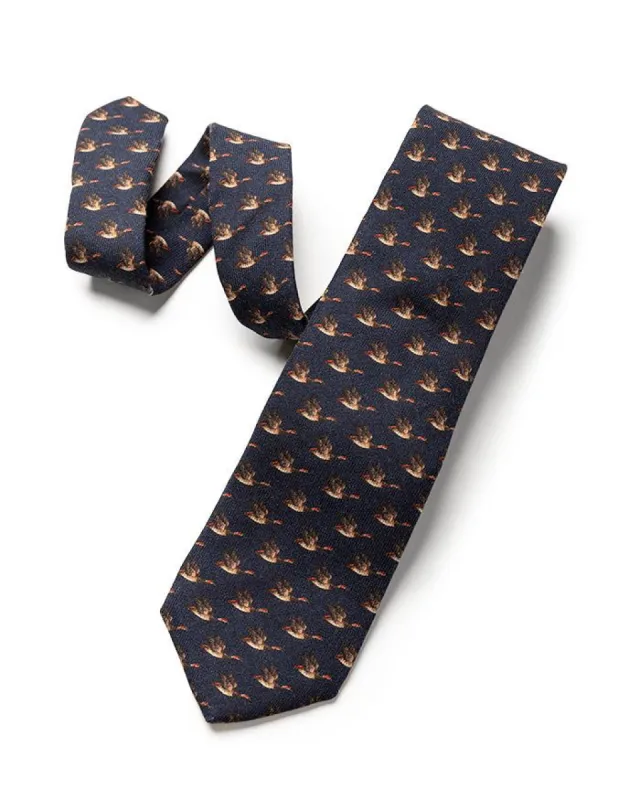 Navy Flying Duck Tie sold by Gitman Brothers