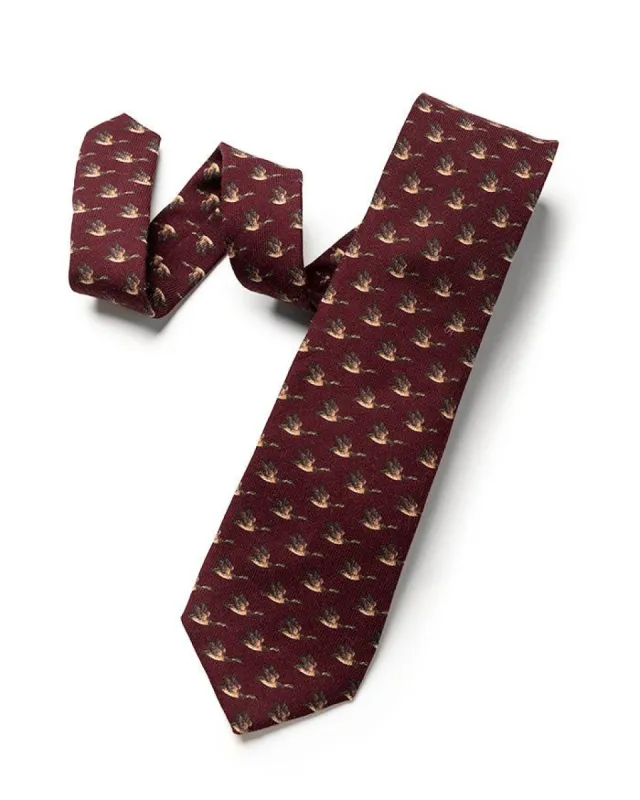 Burgundy Flying Duck Tie sold by Gitman Brothers