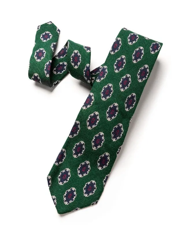 Green Medallion Tie sold by Gitman Brothers