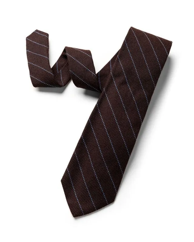 Brown Cashmere Micro-Stripe Tie sold by Gitman Brothers