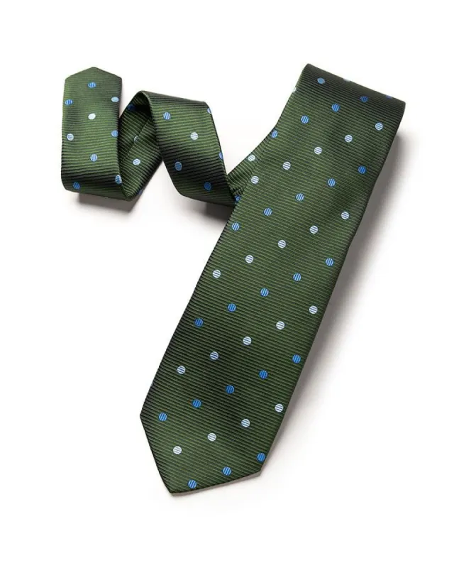 Green Silk Polka-Dot Tie sold by Gitman Brothers