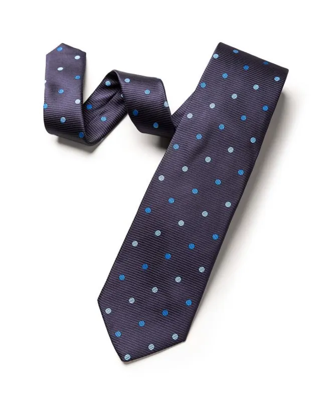 Navy Silk Polka-Dot Tie sold by Gitman Brothers