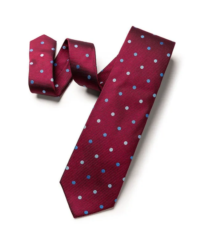 Burgundy Silk Polka-Dot Tie sold by Gitman Brothers