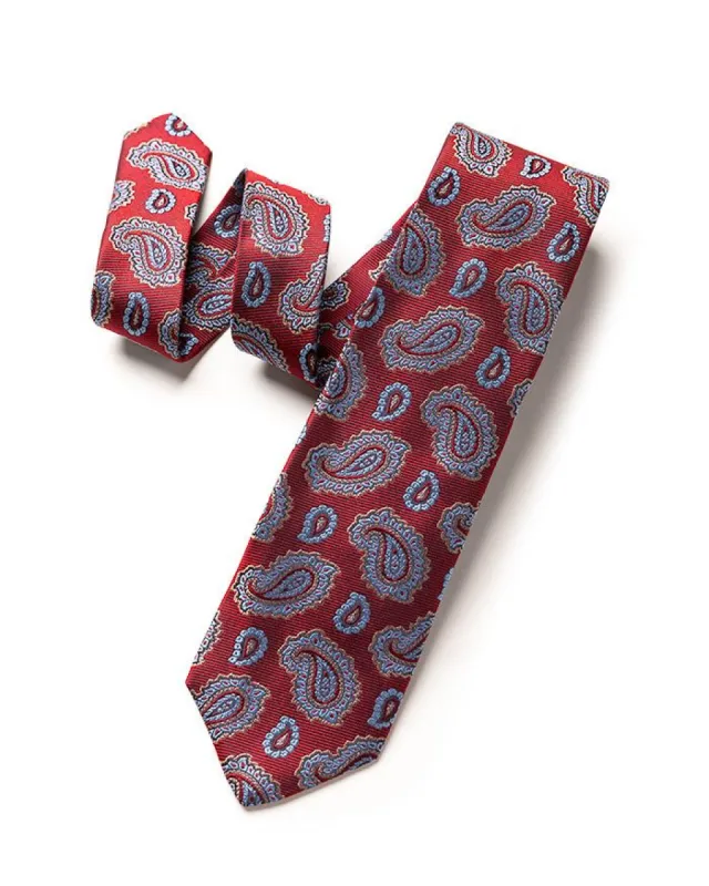 Burgundy Silk Paisley Tie sold by Gitman Brothers