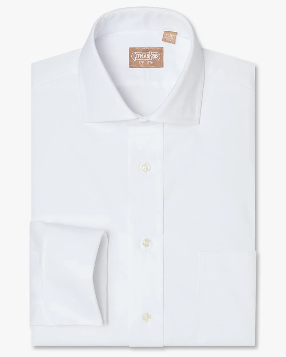 Widespread Pinpoint French Cuff White sold by Gitman Brothers product image thumbnail 2