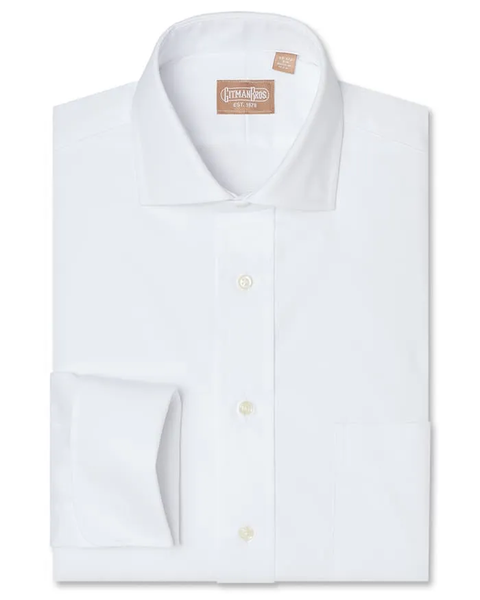 Widespread Pinpoint French Cuff White sold by Gitman Brothers