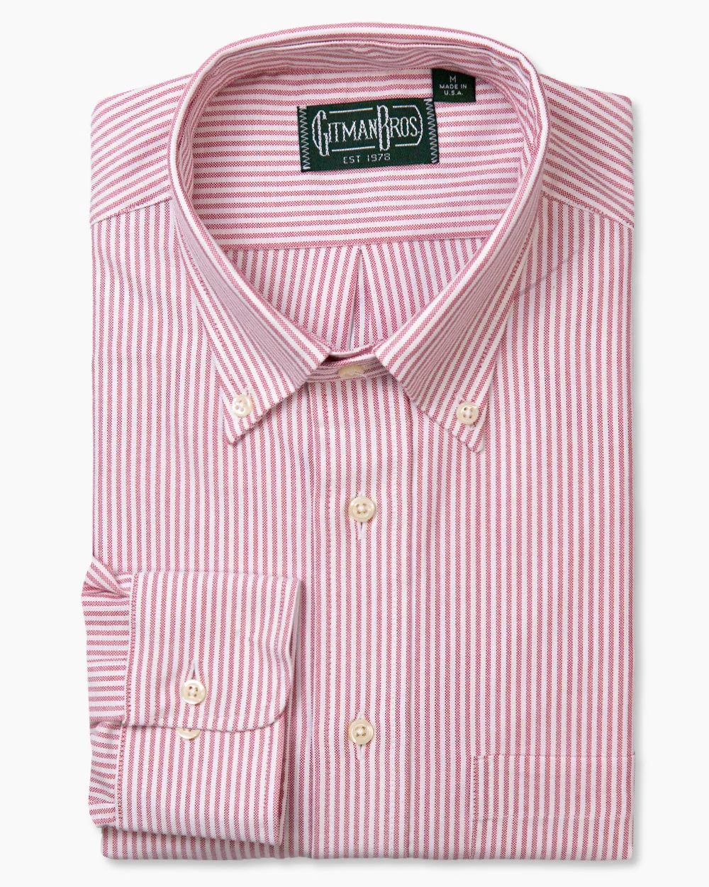 Red Stripe Oxford sold by Gitman Brothers product image thumbnail 2
