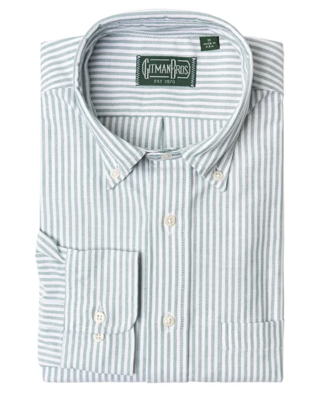 Green Stripe Oxford sold by Gitman Brothers