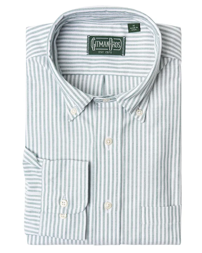 Green Stripe Oxford sold by Gitman Brothers