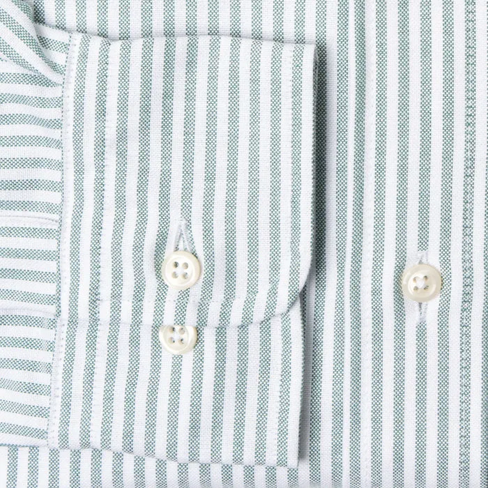 Green Stripe Oxford sold by Gitman Brothers product image thumbnail 4