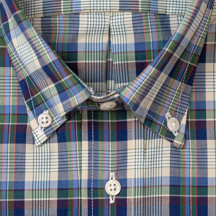 Tan Checked Winter Poplin sold by Gitman Brothers product image thumbnail 3