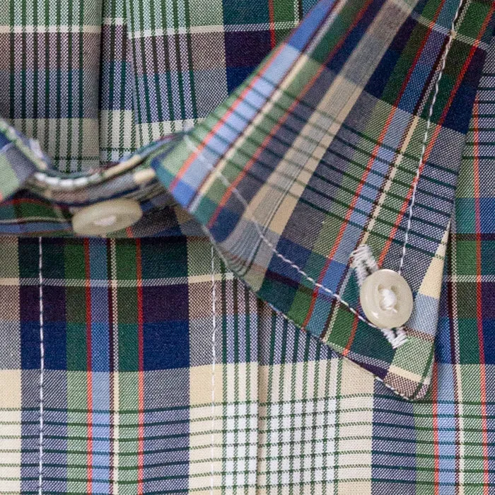 Tan Checked Winter Poplin sold by Gitman Brothers product image thumbnail 5