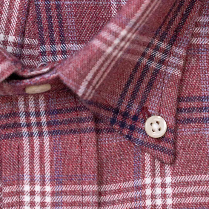 Burgundy Checked Flannel sold by Gitman Brothers product image thumbnail 5