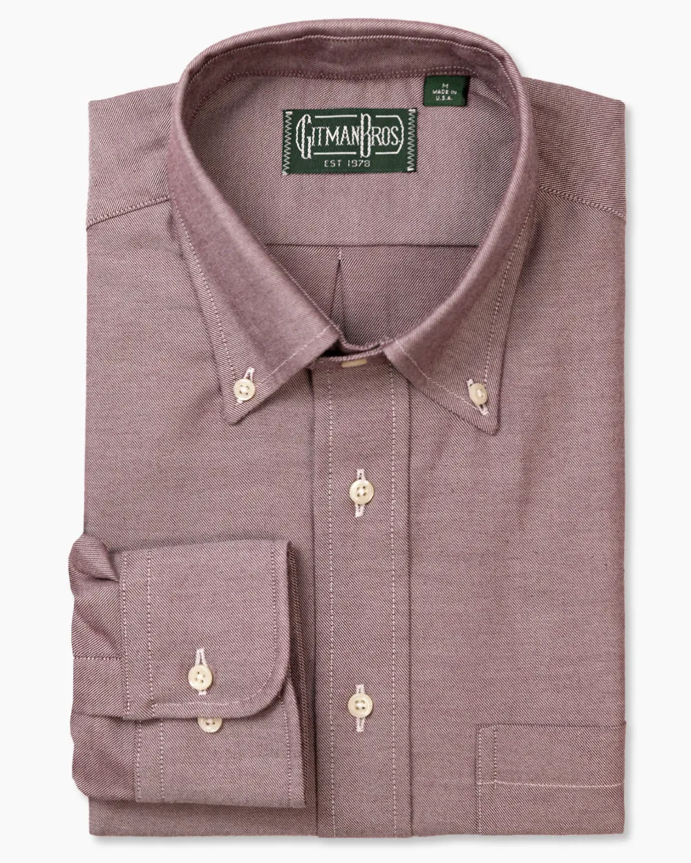 Burgundy Brushed Twill sold by Gitman Brothers product image thumbnail 2