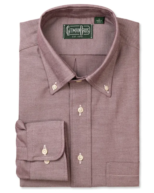 Burgundy Brushed Twill sold by Gitman Brothers