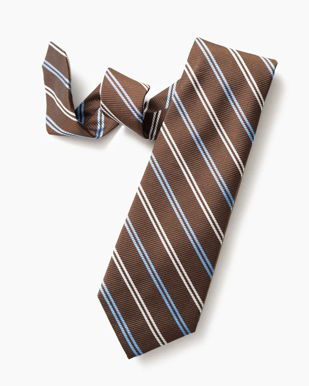 Brown Repp Stripe Tie sold by Gitman Brothers product image thumbnail 2