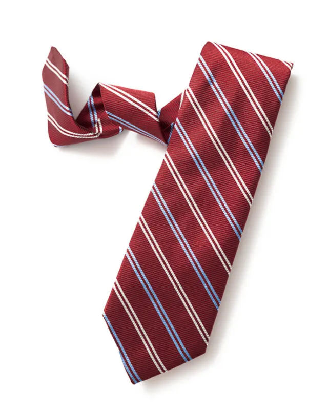 Red Repp Stripe Tie sold by Gitman Brothers