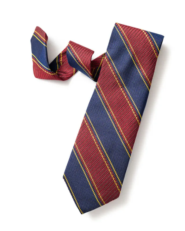 Burgundy University Stripe Tie sold by Gitman Brothers