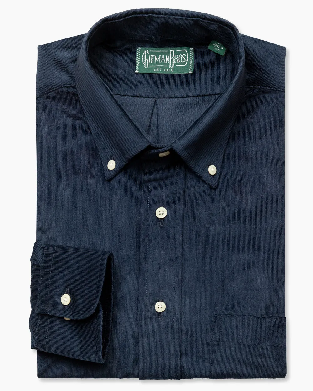 Navy Italian Corduroy sold by Gitman Brothers product image thumbnail 2