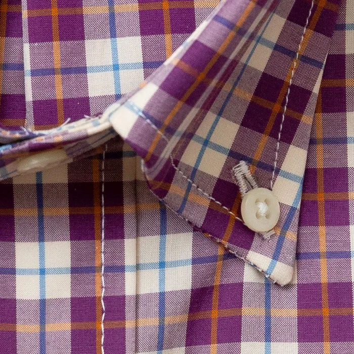 Purple Broadcloth Tartan sold by Gitman Brothers product image thumbnail 5
