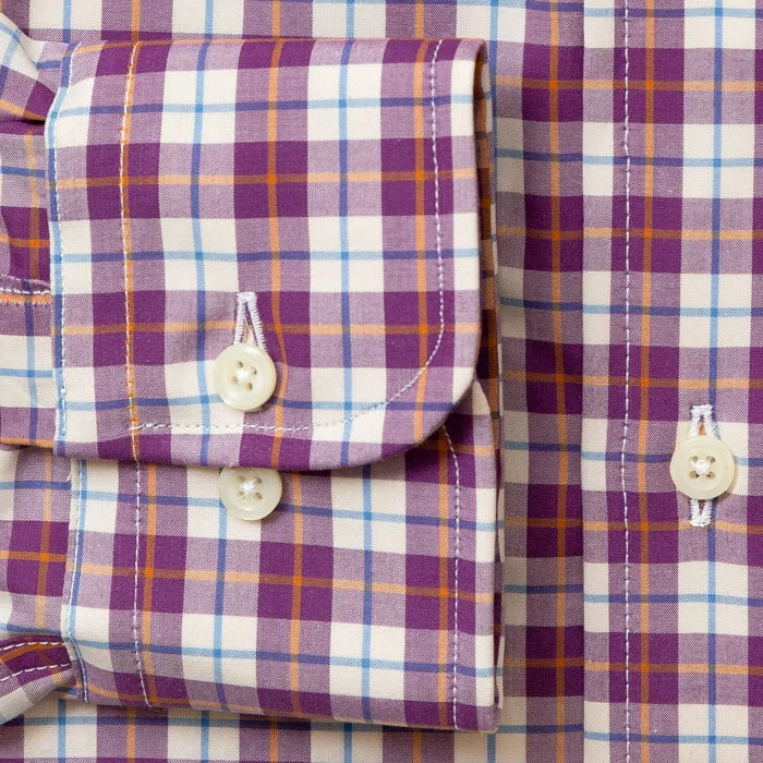 Purple Broadcloth Tartan sold by Gitman Brothers product image thumbnail 4
