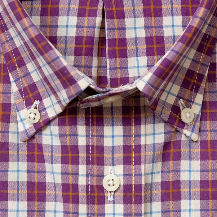 Purple Broadcloth Tartan sold by Gitman Brothers product image thumbnail 3