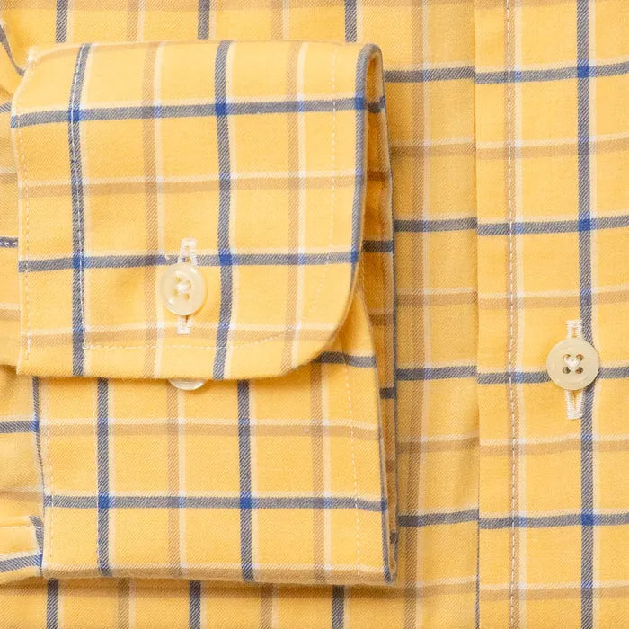 Yellow Chambray Windowpane sold by Gitman Brothers product image thumbnail 4