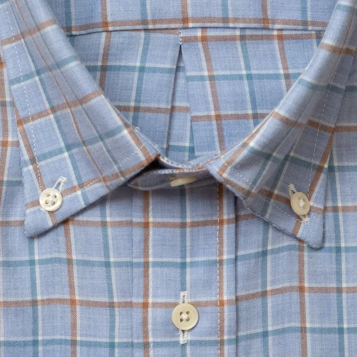 Blue Chambray Windowpane sold by Gitman Brothers product image thumbnail 3