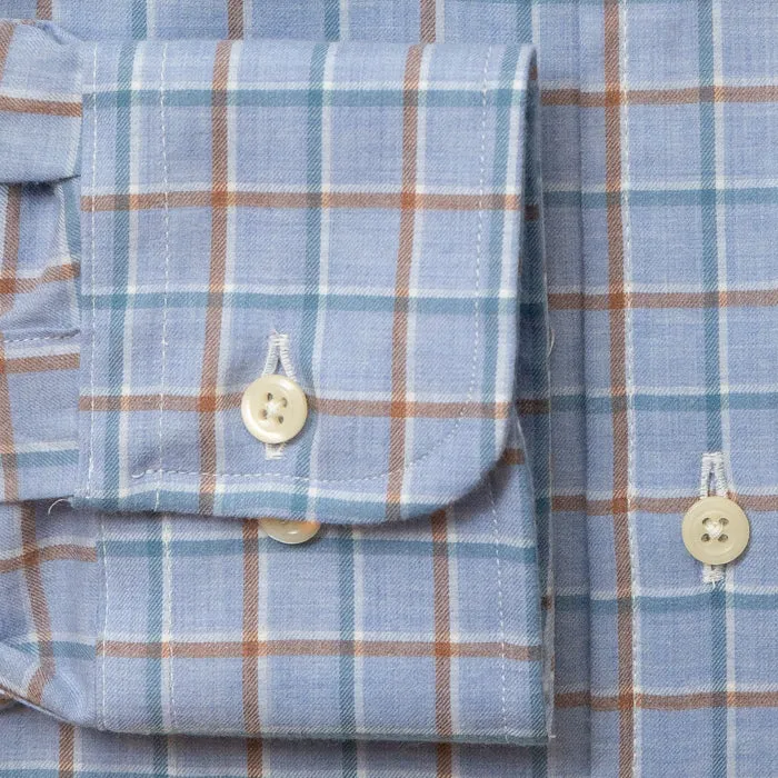 Blue Chambray Windowpane sold by Gitman Brothers product image thumbnail 4