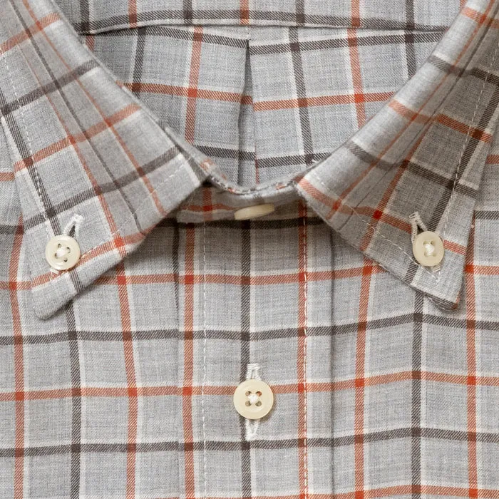 Grey Chambray Windowpane sold by Gitman Brothers product image thumbnail 3